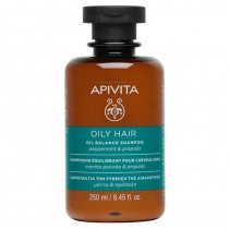 Apivita Oil Balance Shampoo with Peppermint & Propolis szampon reguluj�cy przet�uszczanie z Mi�t� i Propolisem 250ml