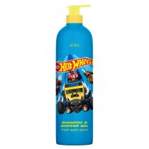 Aura Hot Wheels Shampoo & Shower Gel szampon i el pod prysznic Fresh Apple 1000ml