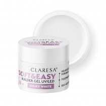 Claresa Soft & Easy Builder Gel UV/LED el budujcy Milky White 90g
