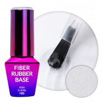 Mollylac Fiber Rubber Base baza kauczukowa z wknami do manicure i pedicure Clear 10g