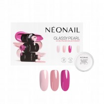 Neonail Glassy Pearl Pink Essence + Rosy Moment + Marshmallow Vibes 3 x lakier hybrydowy 3ml + pyek do paznokci