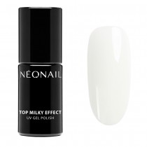 Neonail Top Milky Effect Creamy mleczny top hybrydowy o ptransparentnym kryciu 7,2ml
