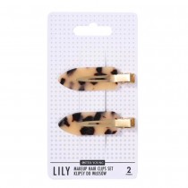Sister young Lily Makeup Hair Clips klipsy do wosw Light Leopard Print 2szt