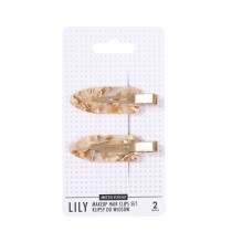 Sister young Lily Makeup Hair Clips klipsy do wosw Milk Apricot 2szt