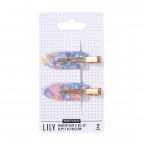 Sister young Lily Makeup Hair Clips klipsy do wosw Pink Blue 2szt
