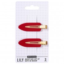 Sister young Lily Makeup Hair Clips klipsy do wosw Red 2szt