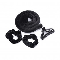 Sister young Lisa Hair Curling waek do wosw bez uycia ciepa + satynowe gumki 2szt + klamra Black