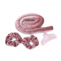 Sister young Lisa Hair Curling waek do wosw bez uycia ciepa + satynowe gumki 2szt + klamra Pink