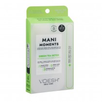 Voesh Mani Moments Double Green Tea Detox zestaw do manicure peeling cukrowy + maska kremowa + maso do masau + pilnik