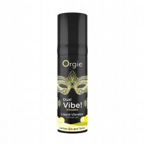 Orgie Dual Vibe! Kissable el intymny smakowy z efektem wibracji Cytrynowy Gin z Tonikiem 15ml