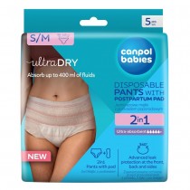 Canpol Babies Oddychajce majtki poporodowe 2w1 z podkadem S/M