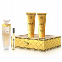 New Brand Luxury For Women Woda perfumowana 100ml spray + 15ml spray + Balsam do ciaa 130ml + el pod prysznic 130ml