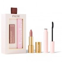 Paese Cheeky Nude Look Cheeky tusz do rzs Black 9ml + Nudelightful kremowa pomadka w sztyfcie 400 Beige Marshmallow 4,5g