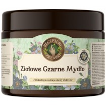Receptury Zielarki Zio�owe Czarne Myd�o czarne myd�o do mycia cia�a i w�os�w 37 polnych zi� 300ml