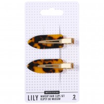 Sister Young Lily Makeup Hair Clips klipsy do wosw Leopard Print 2szt