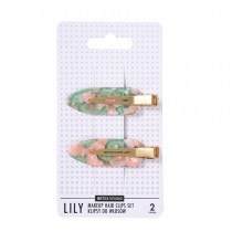 Sister Young Lily Makeup Hair Clips klipsy do wosw Pink Coffee 2szt