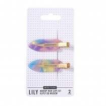 Sister Young Lily Makeup Hair Clips klipsy do wosw Pink Purple 2szt