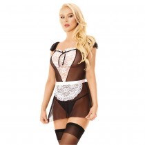 Softline Collection Carola seksowny kostium pokojwki Czarny M/L