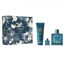 Versace Eros Pour Homme Woda toaletowa 100ml spray + el pod prysznic 150ml + Woda toaletowa 5ml