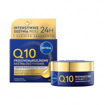 Nivea Q10 Przeciwzmarszczkowe Ekstra Od�ywienie g��boko regeneruj�cy krem na noc 50ml
