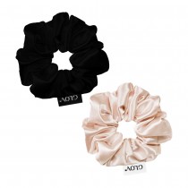 Glov Satin Scrunchies satynowe gumki do w�os�w M Champagne/Black 2szt