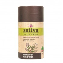 Sattva Natural Herbal Dye for Hair naturalna zio�owa farba do w�os�w Dark Brown 150g