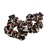 Glov Satin Scrunchies satynowe gumki do w�os�w M Cheetah 2szt