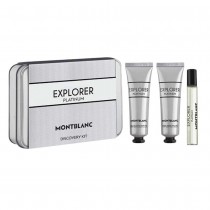 Mont Blanc Explorer Platinum Woda perfumowana spray 7,5ml + �el pod prysznic 30ml + Krem do twarzy 30ml