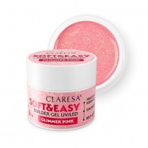 Claresa Soft & Easy Builder Gel UV/LED �el buduj�cy Glimmer Pink 90g