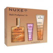 Nuxe Huile Prodigieuse Or olejek do cia�a 100ml + Hair Prodigieuse szampon do w�os�w 30ml + �el pod prysznic 100ml