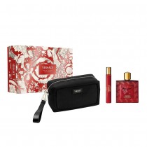 Versace Eros Flame Woda perfumowana 100ml spray + Woda perfumowana 10ml spray + Kosmetyczka