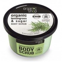 Organic Shop Organic Lemongrass & Sugar Body Scrub Peeling do ciaa o zapachu trawy cytrynowej 250ml