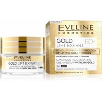 Eveline Gold Lift Expert 60+ Luksusowy odmadzajcy krem-serum z 24k zotem dzie/noc 50ml