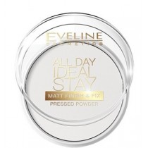 Eveline All Day Ideal Stay Matt Finish&Fix Pressed Powder matujco-utrwalajcy puder do twarzy 60 White 12g