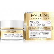 Eveline Gold Lift Expert 40+ Luksusowy ujdrniajcy krem-serum z 24k zotem dla cery dojrzaej dzie/noc 50ml