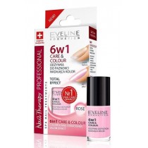 Eveline Nail Therapy Care&Colour 6w1 odywka do paznokci nadajca kolor Rose 5ml
