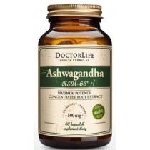 Doctor Life Ashwagandha KSM-66 ekstrakt z korzenia 500mg suplement diety 60 kapsuek