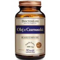 Doctor Life Black Cumin Oil olej z czarnuszki 1000mg suplement diety 120 kapsuek
