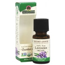 Nature`s Answer 100% Pure Lavender Organic Essential Oil olej lawendowy suplement diety 15ml