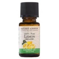 Nature`s Answer 100% Pure Lemon Organic Essential Oil olej ze skrki cytryny suplement diety 15ml