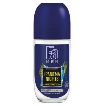 FA Men Brazilian Vibes Ipanema Nights Roll-On Deodorant dezodorant w kulce dla mczyzn Stimulating Scent 50ml