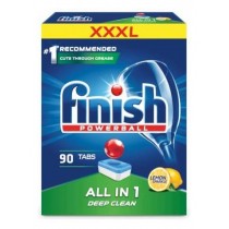 Finish Powerball All In 1 Deep Clean tabletki do mycia naczy w zmywarkach XXXL Lemon Sparkle 90szt
