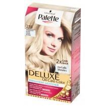Palette Deluxe Oil-Care farba do wosw trwale koloryzujca z mikroolejkami 218 Srebrzysty Blond