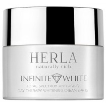 Herla Naturally Rich Infinite White Total Spectrum Anti-Aging Day Therapy SPF15 przeciwstarzeniowy krem wybielajcy 50ml