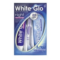 White Glo Night & Day pasta do zbw 65ml + el na noc 65ml + szczoteczka do zbw