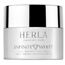 Herla Naturally Rich Infinite White Night Therapy Whitening Cream nawilajcy krem wybielajcy przebarwienia 50ml