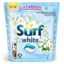 Surf White kapsuki do prania do bieli White Orchid & Jasmine 32szt