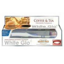 White Glo Coffee & Tea Drinkers Formula pasta wybielajca usuwajca osad z kawy i herbaty 100ml + szczoteczka