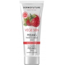 Dermofuture Vege Skin Face & Body Peeling 2in1 peeling do twarzy i ciaa Raspberry & Coconut 200ml