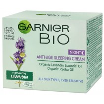 Garnier Bio Regenerating Lavandin Anti-Age Sleeping Night Cream krem przeciwzmarszczkowy do kadego typu cery na noc 50ml